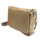 OLD COTTON CARGO 7171 UNISEX SU GEÇİRMEZ LEPTOP OMUZ ÇANTASI CAMEL - 1