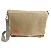 OLD COTTON CARGO 7171 UNISEX SU GEÇİRMEZ LEPTOP OMUZ ÇANTASI CAMEL - 2