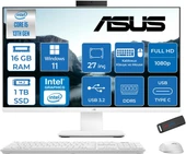 Asus V470VAK Intel Core İ5-13420H 16GB Ddr5 1tb SSD 27'' Fhd 100Hz 300NITS Windows 11 Home Beyaz Allınone Bilgisayar ABI58512W0DH03+ZETTAUSBBELLEK thumbnail 1