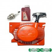 Hsgl Motorlu Testere Starter Cek Bırak Buji 100ml 2T Yağ set - 1