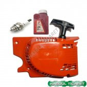 Hsgl Motorlu Testere Starter Normal Sıngle  Buji 100ml 2T Yağ set thumbnail 5