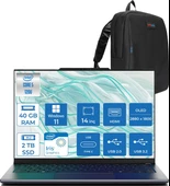 Medion Signium 14 S1 Intel Core 5 120U 40GB 2tb SSD 14" 400NIT OLED 2.8K(2880X1800) Windows 11 Home Taşınabilir Bilgisayar MD600002H24 + Zetta Çanta thumbnail 1