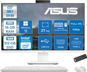 Asus V470VAK Intel Core I7-13620H 16GB Ddr5 512GB SSD 27'' Fhd 100Hz 300NITS Windows 11 Home Beyaz Allınone Bilgisayar ABI716512W0DH02+ZETTAUSBBELLEK thumbnail 1