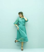1076 Mint Midi Boy Dantelli Abiye - 1