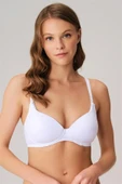 Balensiz Lohusa Önden Açılan Yumuşak Süngerli Beyaz Emzirme Sütyeni thumbnail 3