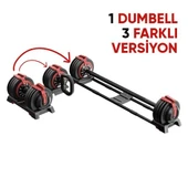 KingSmith Mekanik Ayarlı 24KG Dambıl, Kettlebell, Halter Seti (3ü1 Arada) thumbnail 4