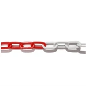 Plastik Zincir 1.5 Mt Uyarı Yönlendirme Kırmızı Beyaz Dayanık Güvenlik İşaretleme Sınır Belirleme thumbnail 7