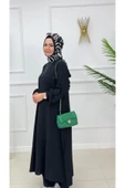 TESETTÜR ELBİSE BİLEK BOY UZUN ELBİSE PANTALON TAKIMI TESETTÜR TAKIM - 7