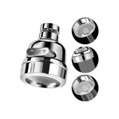 Krom 3 Fonksiyonlu Mutfak Lavabo Başlığı 360 Derece Döner Musluk Ucu thumbnail 3