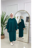 TESETTÜR ETEK TUNİK TAKIMI TRİKO BOL KESİM TAKIM - 12