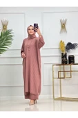 Kadın Tesettür Triko Takım, Pantolon&Tunik - 2