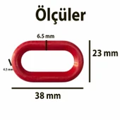 Plastik Zincir 15 Mt Uyarı Yönlendirme Kırmızı Beyaz Dayanık Güvenlik İşaretleme Sınır Belirleme thumbnail 4