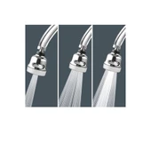 Krom 3 Fonksiyonlu Mutfak Lavabo Başlığı 360 Derece Döner Musluk Ucu thumbnail 1