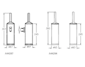 Artema Arkitekta Tuvalet Fırçalığı (Yerden), Parlak Paslanmaz Çelik, A44294 - 3