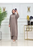 Kadın Tesettür Triko Takım, Pantolon&Tunik - 1