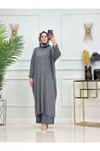 Kadın Tesettür Triko Takım, Pantolon&Tunik - 11