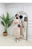 Kadın Tesettür Takım 2'Li Takım Etek & Tunik İnce Triko - 8