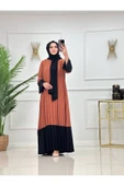 Kadın Tesettür Piliseli Elbise - 3