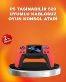 Uzun Pil Ömürlü 520 Oyunlu P5 Retro Konsol thumbnail 1