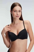 AmoraSecret AmoraSecret Balenli Desteksiz Dolgusuz Askıları Çıkabilen Günlük Klasik T-Shirt Sütyeni - 1