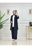 Kadın Tesettür 3'Lü Takım Ceket & Pantolon &Sıfır Kollu İçlik - 1