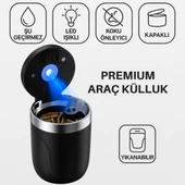 Polham Premium Araç Küllük,Su Geçirmez, Led Işıklı, Koku Önleyici, Kapaklı, Yıkanabilir, Su Geçirmez thumbnail 1