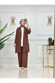 Kadın Tesettür 3'Lü Takım Ceket & Pantolon &Sıfır Kollu İçlik - 3