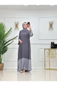 Kadın Tesettür Piliseli Elbise - 6