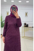 Tesettür Abiye Elbise Taşlı Işıltılı Elbise thumbnail 2