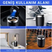 Polham Premium Araç Küllük,Su Geçirmez, Led Işıklı, Koku Önleyici, Kapaklı, Yıkanabilir, Su Geçirmez thumbnail 2