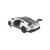 Çek Bırak Araba Metal - 3672C - Beyaz - Sarı thumbnail 3