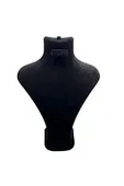 Londra Model Süet Kumaş Siyah Renk 28/ 22 Cm Takım Kolye-Küpe-Yüzük Sergileme Mankeni - 1