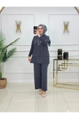 Kadın Tesettür Pantolonlu Takım 2'Li Tunik & Pantolon Takımı - 11