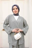 Kadın Tesettür Takım 2'Li Kimono & Pantolon Takımı - 6