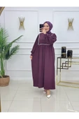 Kadın Tesettür Müslin Elbise thumbnail 9