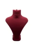Londra Model Süet Kumaş Kırmızı Renk 28/ 22 Cm Kolye Sergileme Mankeni - 2