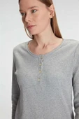 AmoraSecret AmoraSecret Pamuklu Uzun Kol Pijama Takımı - 3