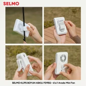 MF95 6in1 Taşınabilir Mini Fan  2000MAH Klipsli Katlanabilir 3 Hız Modu - 4