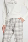AmoraSecret AmoraSecret Uzun Kol Pamuklu Kışlık Pijama Takımı - 4