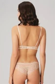 AmoraSecret AmoraSecret Balenli Destekli Dolgulu Yaka Detaylı Taşlı Dantelli Sütyen ve String Takım - 2