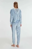 AmoraSecret AmoraSecret Kapüşonlu Uzun Kol Sweatshirt Pijama Takımı - 2