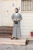 Kadın Tesettür Takım 2'Li Kimono & Pantolon Takımı - 11