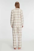 AmoraSecret AmoraSecret Pamuklu Uzun Kol Gömlek Pantolon Pijama Takımı - 3