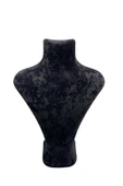Londra Model Süet Kumaş Siyah Renk 28/ 22 Cm Kolye Sergileme Mankeni thumbnail 2