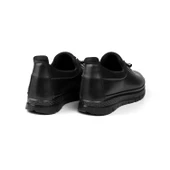 Kadın Siyah Ortopedik Anne Ayakkabısı - Rahat Kaymaz Taban, Bağcıklı Günlük Yürüyüş Ayakkabısı thumbnail 2