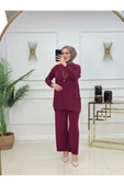 Kadın Tesettür Pantolonlu Takım 2'Li Tunik & Pantolon Takımı - 9