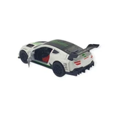 Çek Bırak Araba Metal - 3672C - Beyaz -Yeşil - 5