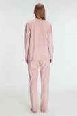 AmoraSecret AmoraSecret Uzun Kol V Yaka Sweatshirt ve Pantolon Takım Pijama Takımı - 2