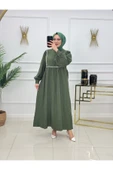 Kadın Tesettür Müslin Elbise thumbnail 3