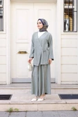 Kadın Tesettür Takım 2'Li Kimono & Pantolon Takımı - 5